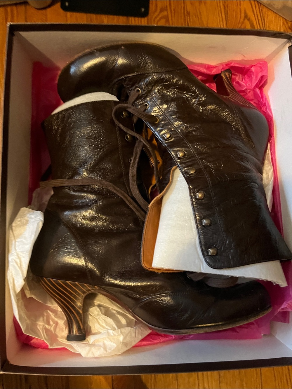 Chie Mihara Dark Brown Lace-Up Ankle Boots